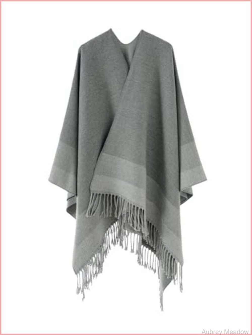 Open Front Poncho Shawl Wrap Cape Cardigan Oversized Tassel Fall Winter
